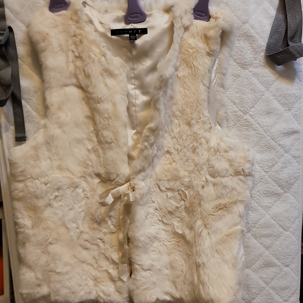 Faux Fur Vest in Cream